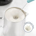 Powerful Handheld Milk Frother, Mini Mixer for Coffee, Cappuccino, Latte, Matcha, Hot Chocolate, With Stand, Aqua