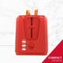 Holstein Housewares 2-Slice Toaster - 7 Browning Control Settings, Red/Stainless Steel, Great for Toasting Bread