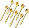 LEIHEFA 8 Pcs Stainless Steel Flower Coffee Spoon Set, Creative Tea Spoon, Ice Tea Spoon for Dessert, Cake, Sugar