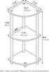 Furinno Turn-N-Tube 3-Tier Reversible Corner Display Rack, Multipurpose Shelving Unit, Amber Pine/Black