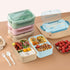 NatraProw Bento Box for Adults, 1200 ML LeakProof Lunch Container with Utensils, BPA Free, Microwave Safe (Blue)