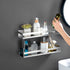 CONRUSER Wall Mounted Spice Rack, Stainless Steel Kitchen Organizer Shelves Brushed Steel Seasoning Storage Shelf