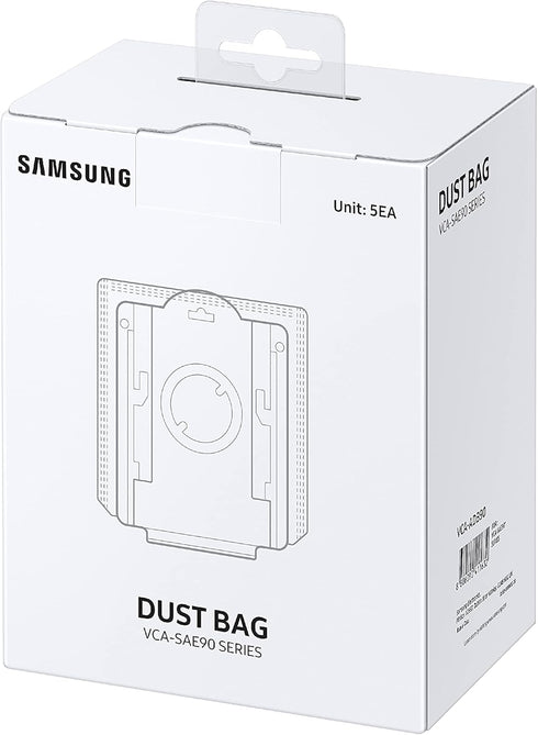 SAMSUNG Clean Station Dust Bags, Pack of 5 Replacement Bags for Jet Stick Cordless Vacuum Cleaners, Grey
