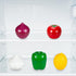 Vegetable and Fruit Storage Containers for Refrigerator, Pack of 2 Tomato and Onion Shaped Food Storage with Lids