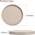 Counter, KINGFOM Round Decorative Tray, PU Leather Vanity Tray Organizer with Gold Trim for Dresser, Coffee Table