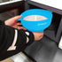 Collapsible Silicone Microwave Hot Air Popcorn Popper Bowl with Lid and Handles - Aqua