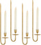 Generic Gold Wall Candle Sconces Set of 4,Taper Wall Candle Holder Modern Wall