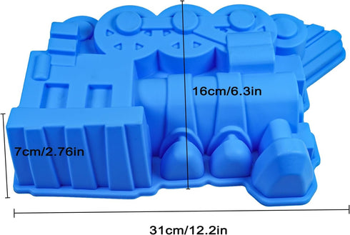 Locomotive Train Silicone Cake Pan - Non-Stick Cake Mold for DIY Birthday Party Cake and Bread