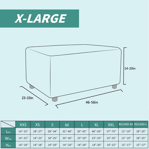YEMYHOM Ottoman Cover Latest Jacquard Design High Stretch Folding Storage Footstool Protector Rectangle Removable