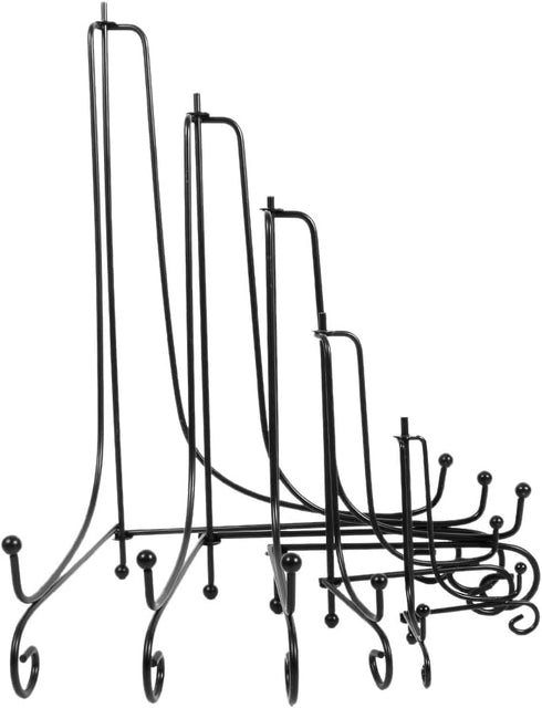 Health Gear 1 pcs 4" - 12" Black Plate Stands for Display, Easel to Hold Pictures, Plates, Photo Frames, Books