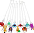 Cabilock 10pcs Cocktail Mixing Sticks, Glass Stirring Rod Cocktail Swizzle Stirrer Sticks for Home Kitchen Bar Party