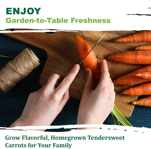 2500+ TKE Farms & Gardens - Tendersweet Carrot Seeds, Non-GMO Heirloom Seeds, Grow Sweet, Crisp Carrots, Easy to Grow