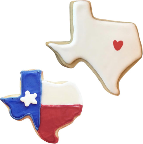 State of Texas Cookie Cutters Set - 2-Pc. Made in the USA by Ann Clark, Large and Regular