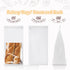 Bakbania 50 Pack 11x5.1x3.9 Inches Bakery Bags with Window White Bread Loaf Bags Tin Tie Tab Lock Bags Toast Bags