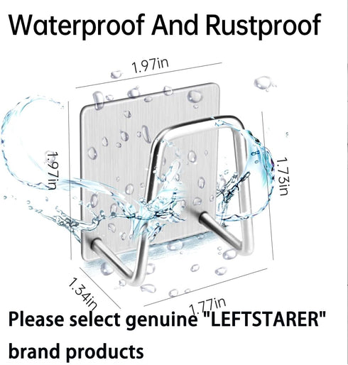 LEFTSTARER 4 Pack Sink Sponge Holder for Kitchen, Premium SUS304 Stainless Steel Rustproof Waterproof Adhesive