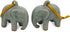 NOVICA Celadon Ceramic Handing Holiday Ornaments, Light Blue Elephant (Pair)