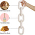 5-Link HMASYO White Wood Chain Link Decor, Wooden Decorative Chain Home Decor Accents, Coffee Table Decor, Shelf Decor