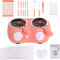 Electric Candy Chocolate Melting Pot Set, Double Chocolate Melting Pot, Pink for Home Parties, Includes Tool for Fondue