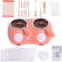 Electric Candy Chocolate Melting Pot Set, Double Chocolate Melting Pot, Pink for Home Parties, Includes Tool for Fondue