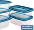 5PCS Small Food Storage Containers, BPA Free Plastic Meal Prep Containers, Freezer Microwave Safe, 0.53 Quarts