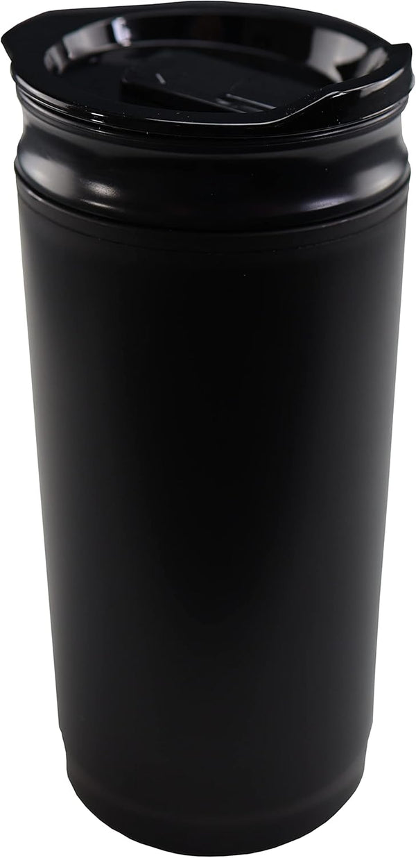 Iconikal Insulated Coffee Tumbler with Built-In French Press, 16 oz Black On-the-Go Coffee Maker