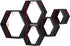 PHOENANCEE Hexagon Floating Shelves, Set of 5 Wall Mounted Wood Honeycomb Storage for Home Room Decor