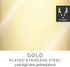 Viski Parisian Cocktail Shaker Set, 25 oz Gold Plated Stainless Steel Shaker with Strainer