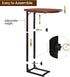 Premium Adjustable C-Shaped End Table for Couch, Mini Side Tables for Sofa, Small Coffee Table with Metal Frame