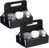 Preferred Nation Reusable Cup Carrier/Caddy - Set of 2, Holds 6 Soda Coffee Cups, Sturdy Frame, Easy to Carry