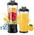 Portable Blender, Personal Blender for Shakes & Smoothies with 20 Oz Travel Cup, USB Rechargeable (Black)
