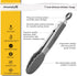Small Serving Tongs with Silicone Tips 7 Inch Mini Stainless Steel Food Tongs, Set of 3 (Gray) by HINMAY