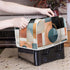 Modern Geometric Circle Two Slice Toaster Cover - Foldable Kitchen Appliance Bread Toaster Oven Cover with Hang Loop.