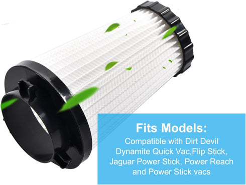 4Pcs Replacement HEPA Vacuum Filter | Compatible with Dirt Devil F2 Part #3SFA11500X