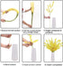 BOMAROLAN 10 Pcs Artificial Orchid Silk Fake Flowers Faux Dancing Lady Orchids for Wedding Home Decoration (White)