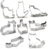 8 PCS Cat Cookie Cutter Set, Stainless Steel Cat Shapes, Candy Food Molds