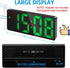 AMIR Alarm Clock, LED Desktop Clock with Temperature Display, Adjustable Brightness for Home (Plug Not Included)