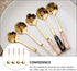 DOITOOL 4pcs Stainless Steel Coffee Spoon, Flower-Shaped Spoons, Tea Sugar Spoon, Dinner Espresso Spoons for Dessert,