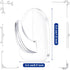 Jetec 60 Pieces Clear Adhesive Wall Hooks, Transparent Reusable Seamless Hooks for Hanging Small Sticky Acrylic Hangers