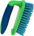 Dependable Industries Inc. Essentials Scrub Brush, Heavy Duty Rubber Grip for Bathroom and Carpet Cleaning, 2 Pack
