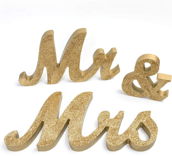 Mrs & Mr Letters Decorative Signs, Sweetheart Table Wedding Decoration