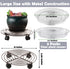 3 Packs 13" Large Metal Plant Caddy with Wheels Heavy-duty Wrought Iron Rolling Plant Stands with Casters Plant Dolly