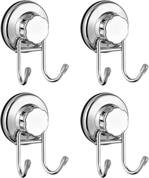 SANNO Suction Cups Replacement for Shower Caddy Soap Dish Double Hooks (Set of 4)
