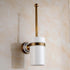 Toilet Brush with Holder for Bathroom, Antique Bronze Wall Mounted Hardware Accessories, Porcelain Design