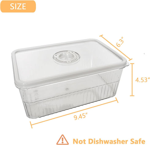 Vellsenne Cheese Container Airtight with Time Recording - Cheeses Storage Container for Fridge Cream Cheese Sliced