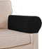 Stretch Sofa Arm Covers, Spandex Jacquard Anti-Slip Couch Armrest Protector, Set of 2, Black