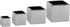 WGV Ceramic Cube Vase, 5.5" Width, 5" Height, Elegant Modern Block Floral Planter, Silver, 1 Piece