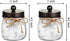 Amolliar Mason Jar Bathroom Organizer - Rustic Farmhouse Decor Accessories - Oil Rubbed Bronze Qtip Holder Dispenser (2