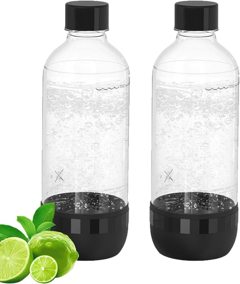 Soda Maker Bottle, 1 Litre Reusable BPA Free Sparkling Water Bottles, Reusable