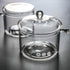 YARDWE Clear Glass Cooking Pot, Glass Saucepan for Noodles, Soup, Salad