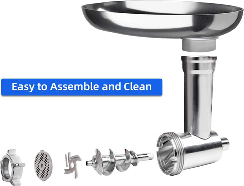 X Home Meat Grinder Attachment for KitchenAid Stand Mixer, Includes Sausage Stuffers, Grinding Plates, Grinding Blades